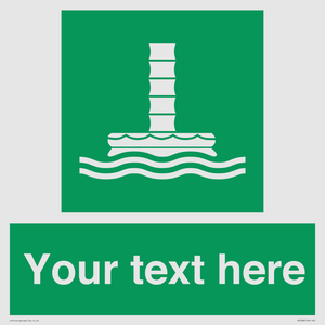 Custom sign safe condition Evacuation chute 